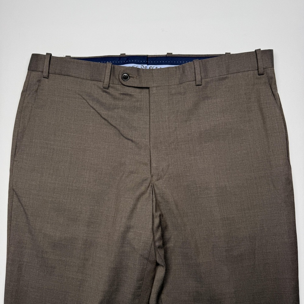 Peter Millar Dress Pants Mens 38x30 Brown Wool Stretch Classic Office